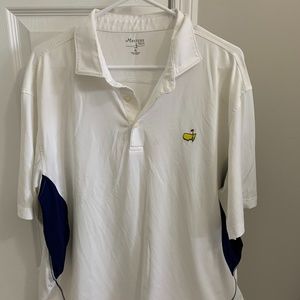 White Master's Tech Golf Polo